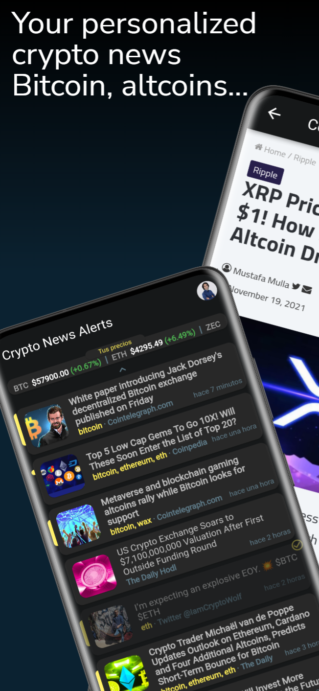 Crypto News: BTC & Alt Alerts Screenshot 1 - Personalized crypto news