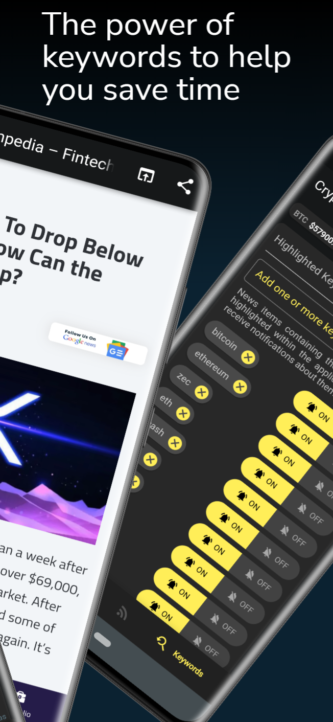Crypto News: BTC & Alt Alerts Screenshot 2 - Keywords