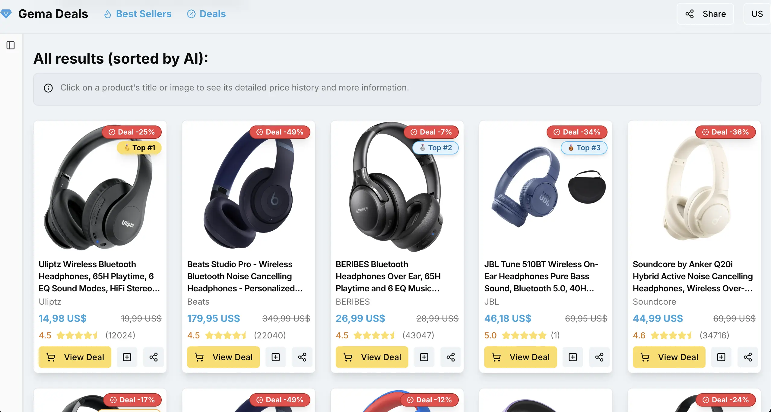 GemaDeals Screenshot 3 - Search results