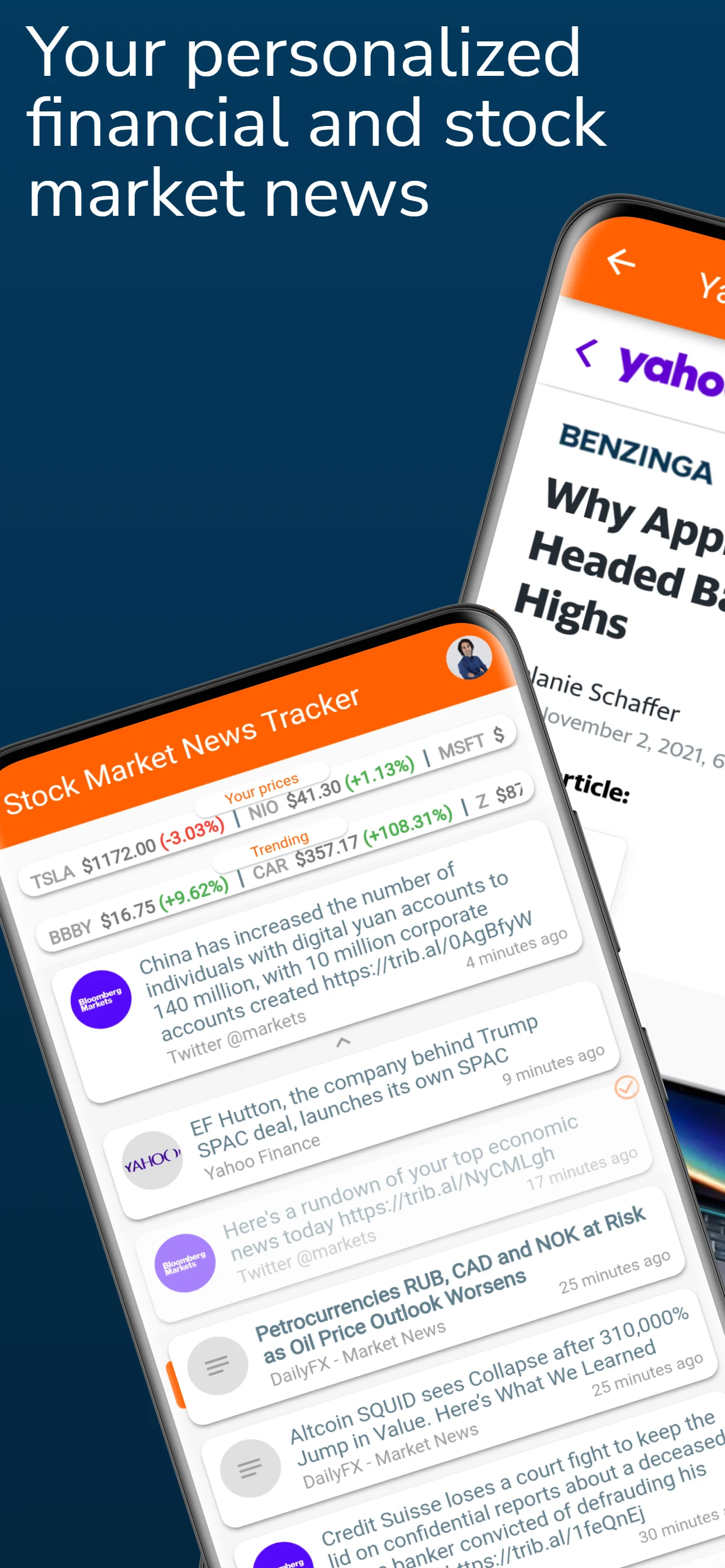 Stock Market News & Alerts Screenshot 1 - Personalized stock news
