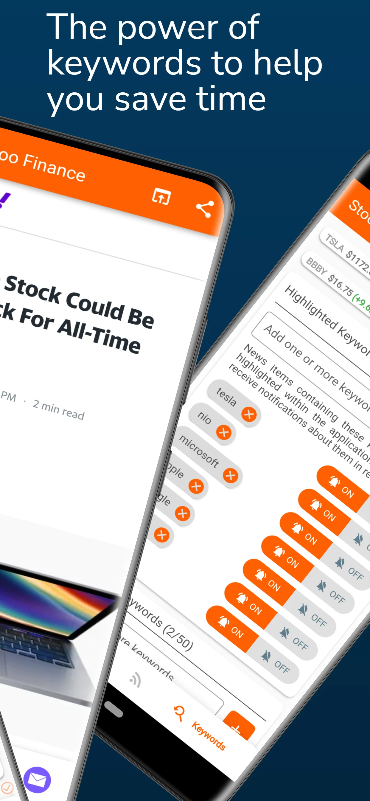 Stock Market News & Alerts Screenshot 2 - Keywords filter