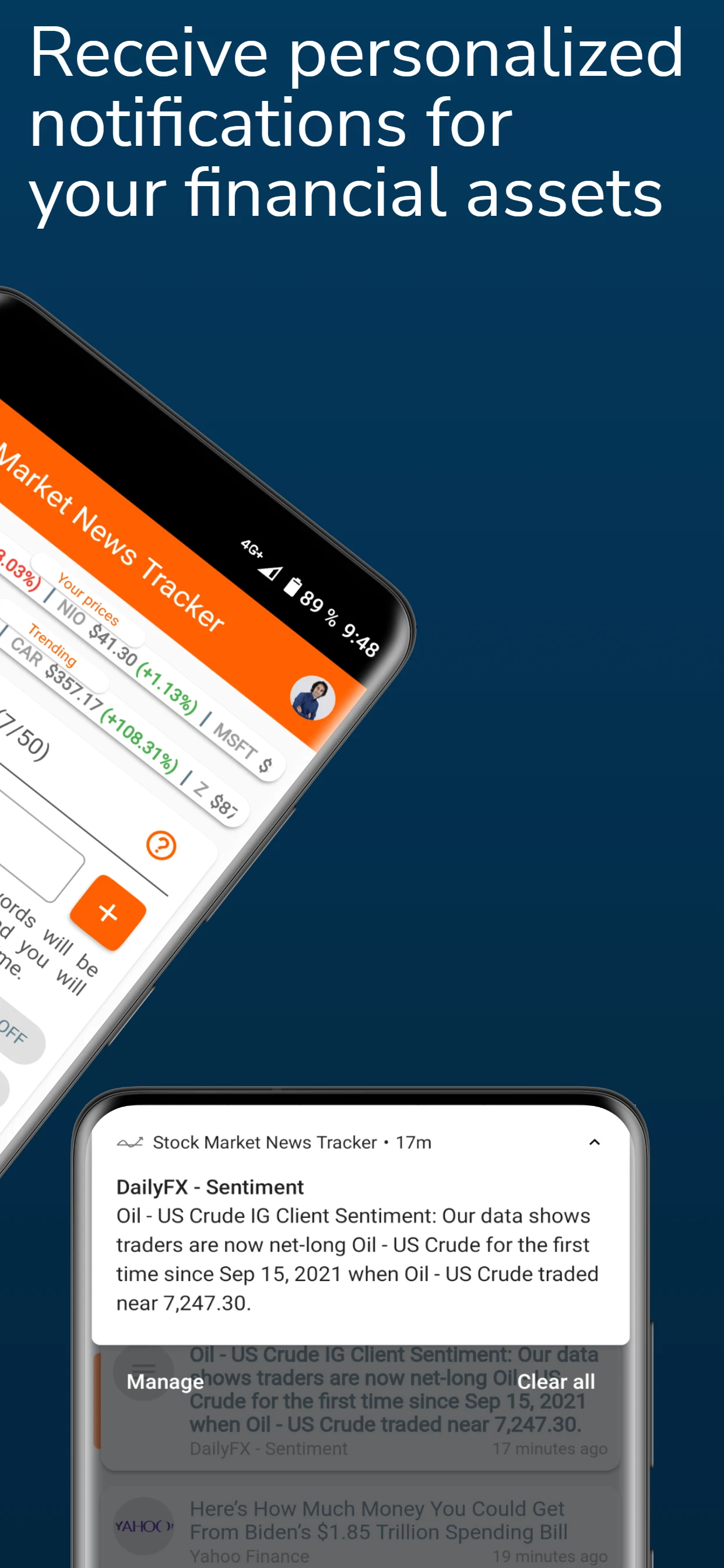 Stock Market News & Alerts Screenshot 3 - Custom notifications